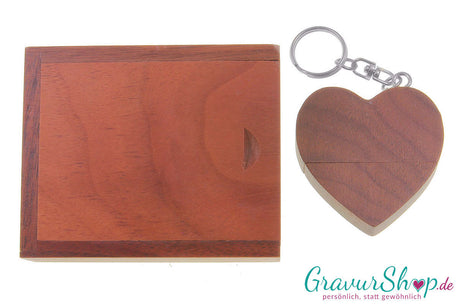 USB Stick 04 16GB Walnuss mit Gravur Muster 1