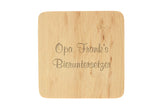 Untersetzer aus Holz mit Gravur Namen - Muster 3