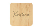 Untersetzer aus Holz mit Gravur - Muster 1