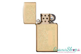 Zippo Venetian High Polish Brass SLIM mit Gravur Bild 2