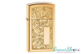 Zippo Venetian High Polish Brass SLIM mit Gravur Bild 3