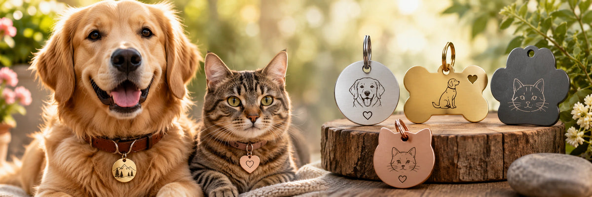 Hunde und Katzenmarken Banner - Gravurshop