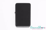 Benzin Feuerzeug black brushed mit Gravur