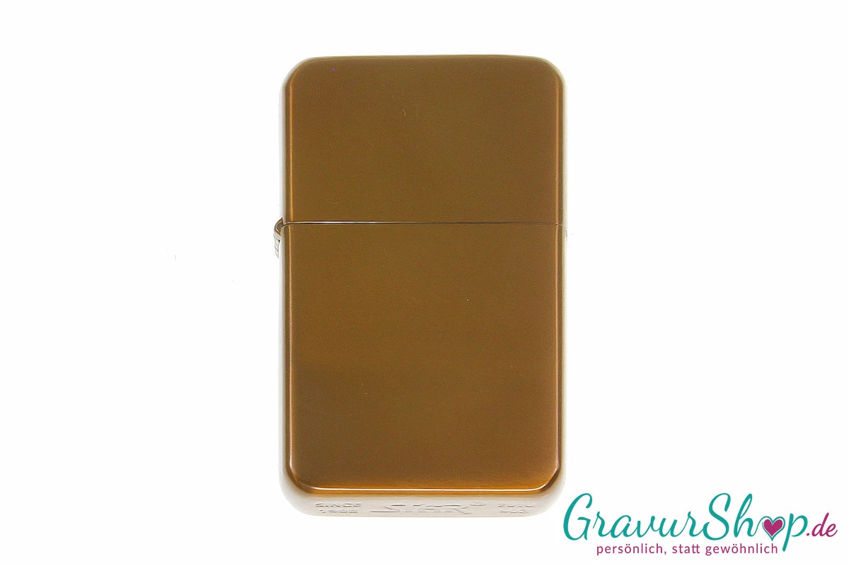 Benzin Feuerzeug coffee brushed mit Gravur