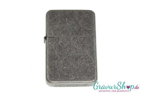 Benzin Feuerzeug street chrom mit Gravur