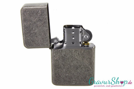 Sturm Feuerzeug street chrom mit Gravur