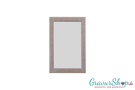Bilderrahmen Grau mit Gravur