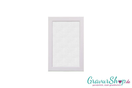 Bilderrahmen Weiss mit Gravur