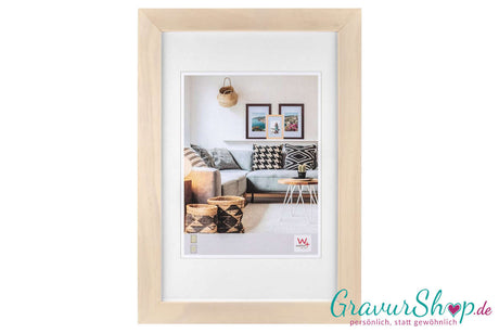 Holz-Bilderrahmen Nr. 15 Ahorn mit Gravur