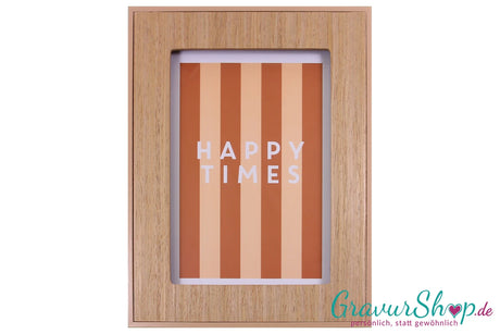 Bilderrahmen Beige mit Gravur