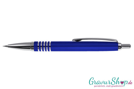 Druckbleistift 06 blau mit individueller Gravur