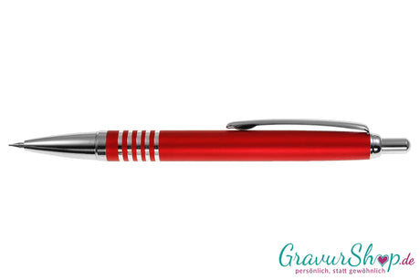 Druckbleistift 06 rot mit Lasergravur