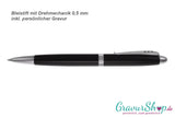 Bleistift schwarz mit Gravur