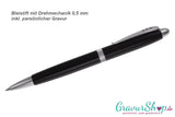 Drehbleistift schwarz mit Gravur