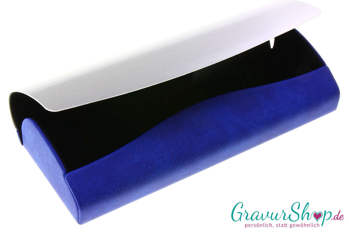 Brillenetui mit Gravur Nr. 03 blau Bild 2