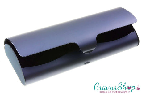 Brillenetui eisblau mit Gravur