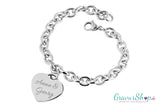 Charm Edelstahlarmband 22 cm mit Mustergravur