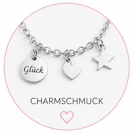 Personalisierter Charm Schmuck mit Gravur - Gravurshop
