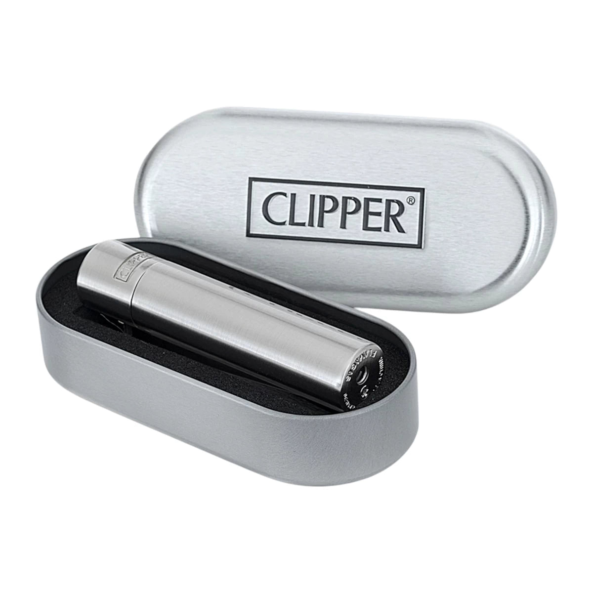 Clipper Metal Feuerzeug | Silber matt | Individuell personalisiert
