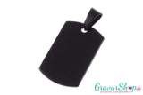 Edelstahl DogTag schwarz eloxiert mit Gravur