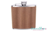 Flachmann Holz Braun mit Gravur Muster 3