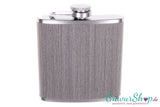 Flachmann Holz Grau mit Gravur Muster 2