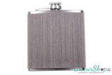 Flachmann Holz Grau mit Gravur Muster 1