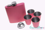 Flachmann 42 pink mit Gravur