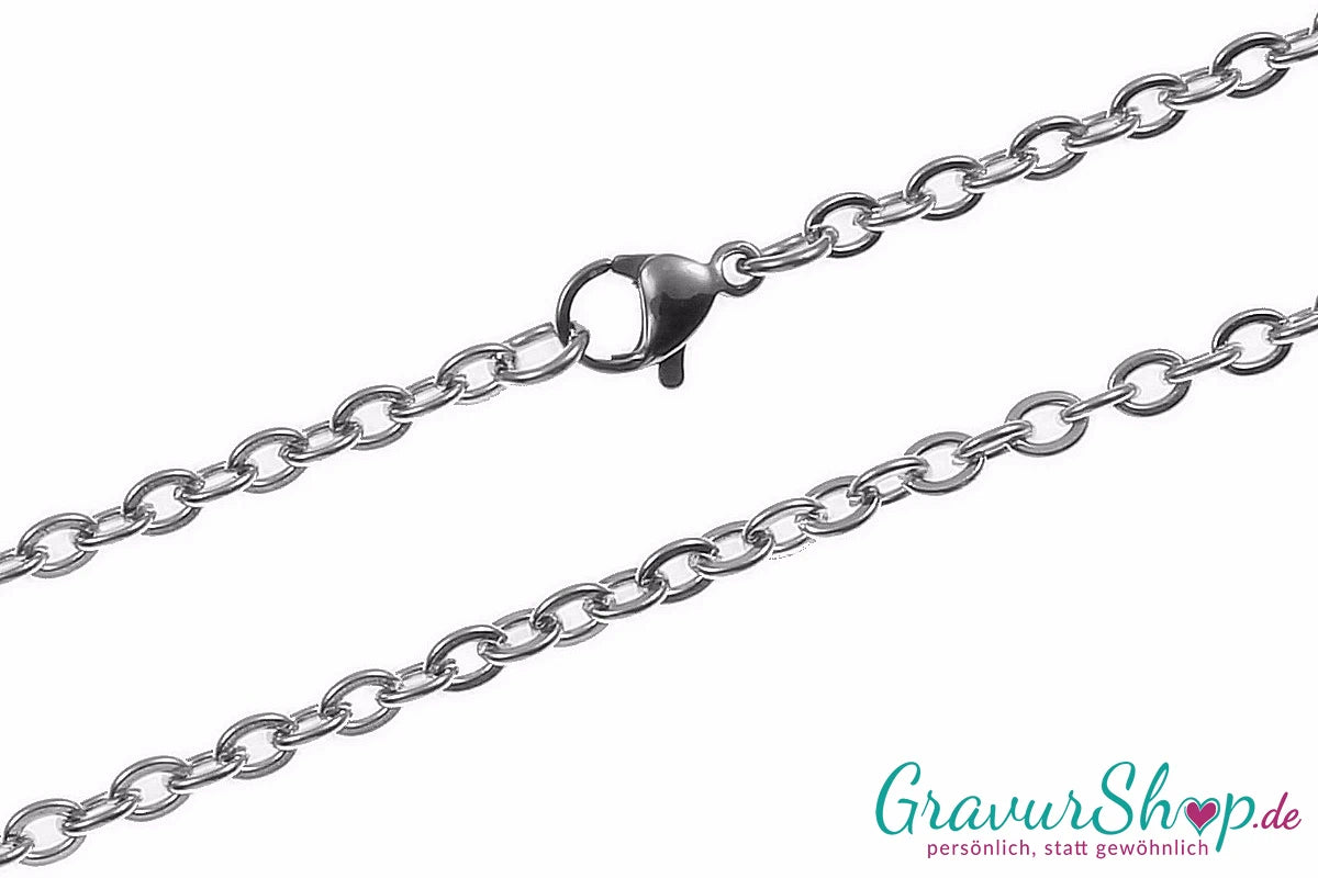 Edelstahl Gliederkette mit Karabinerverschluss