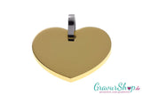 Edelstahlanhänger Herz gold eloxiert 25 x 24 mm mit Gravur