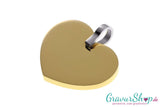 Edelstahlanhänger Herz gold eloxiert 25 x 24 mm mit Gravur
