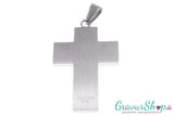 Kreuz Edelstahlanhänger mm mit Gravur Rückseite