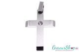 Kreuz Edelstahlanhänger mit Zirkonia inkl. Gravur