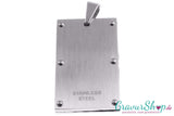 Edelstahlanhänger Rückseite 35 x 21 mm mit Gravur