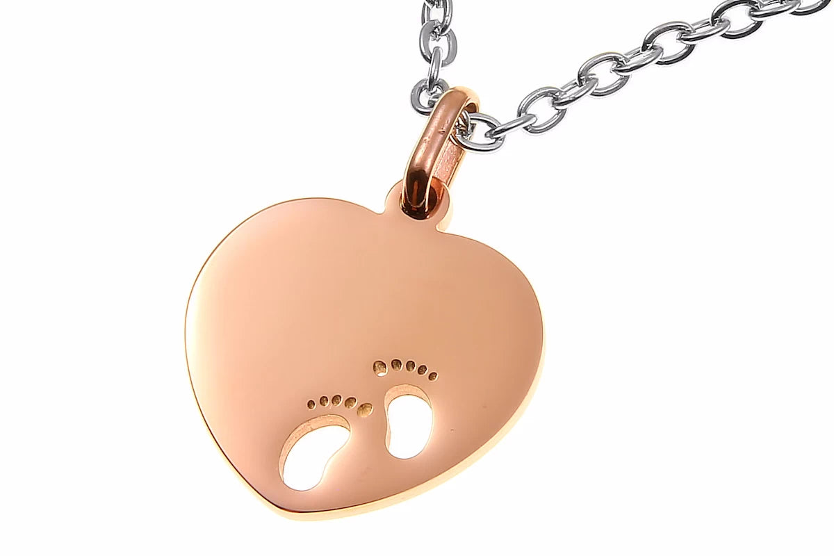 Edelstahlanhänger Herz rosegold mit Gravur