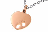 Edelstahlanhänger Herz rosegold mit Gravur