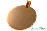 Runder Edelstahlanhänger 35 mm rosegold mit Gravur
