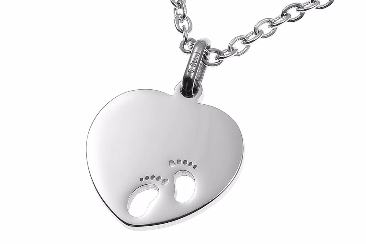 Edelstahlanhänger Herz 3 silber mit Gravur
