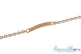 Edelstahlarmband 20 cm Rose vergoldet mit Gravur