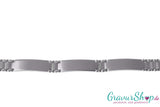Edelstahlarmband 21 cm 3 Gravurplatten mit Gravur