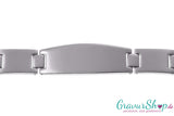 Edelstahlarmband seidenmatt 19 - 21 cm mit Gravur