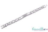 Massives Glieder Edelstahlarmband 21 cm mit Gravur