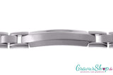 Massives Glieder Edelstahlarmband 21 cm mit Gravur