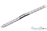 Massives Edelstahlarmband dunkeleloxiert 21 cm mit Gravur