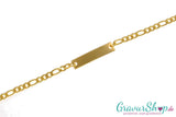 Figaro Edelstahlarmband vergoldet 18+3 cm mit Gravur
