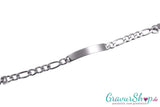 Figaro Edelstahlarmband 19 cm Hochglanz mit Gravur