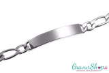 Figaro Edelstahlarmband 19 cm Hochglanz mit Gravur