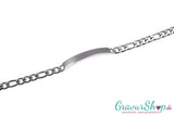 Figaro Edelstahlarmband 21 cm breit 6 mm mit Gravur