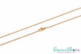 Edelstahl Ankerkette 2 mm gold Karabinerverschluss