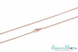 Edelstahl Ankerkette 2 mm rosegold Karabinerverschluss